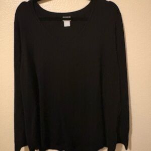 Chico's Black V-Neck Sweater
